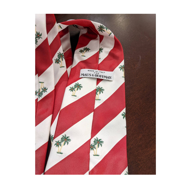 Maus & Hoffman Candy Stripped palm tree tie - Picture 2 of 3